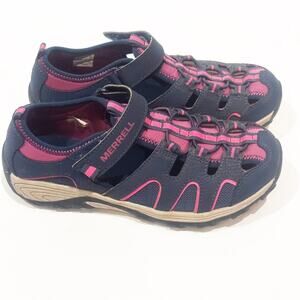 Merrell Big Girls Waterproof Sandals sz 4Y Hydro Sandals Walking Hiking Outdoor